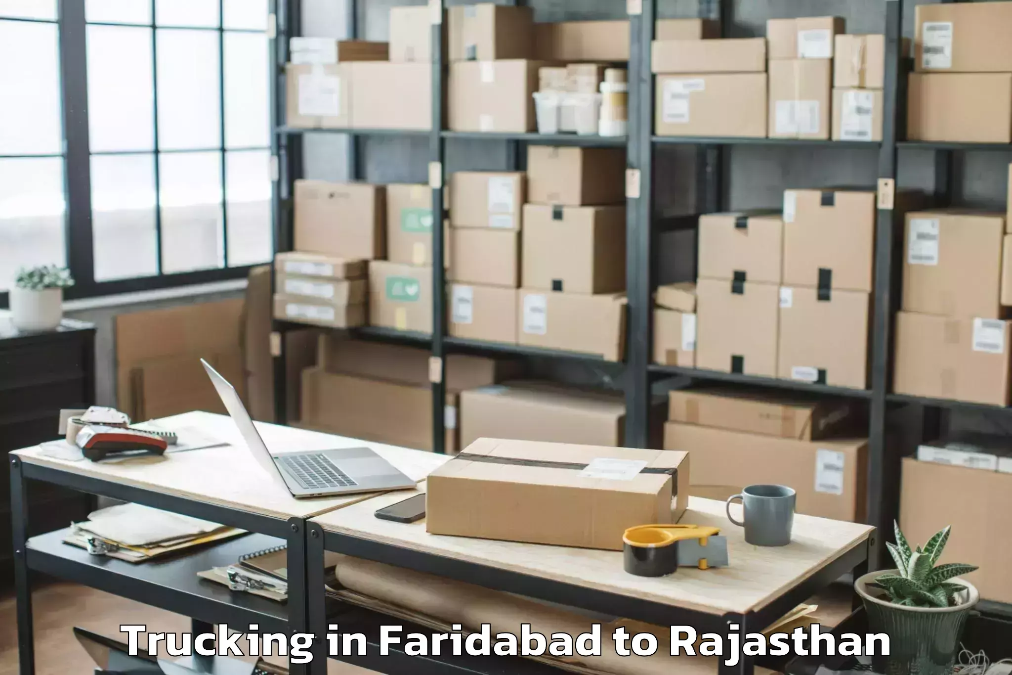 Book Faridabad to Sujangarh Trucking